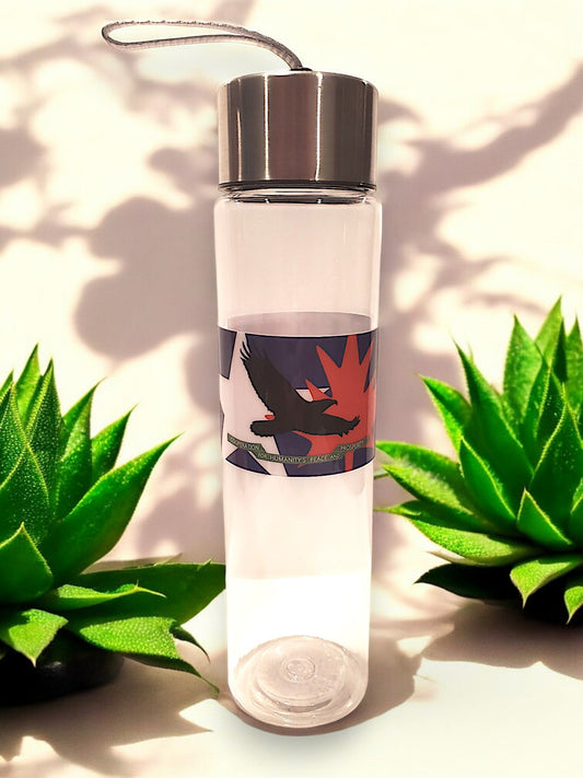 a plastic water bottle